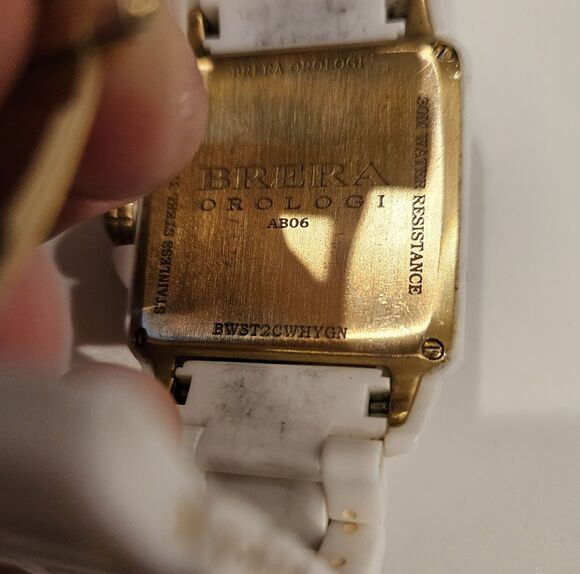 Brera Orologi Stella Mother of Pearl White Ceramic Gold Square Face Ladies Watch main image 13